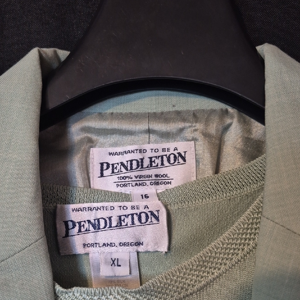 Pendleton Mint Green Single-Button Women's Blazer - image 2